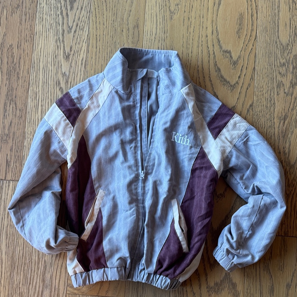 Kith Light Gray and Burgundy Jacket